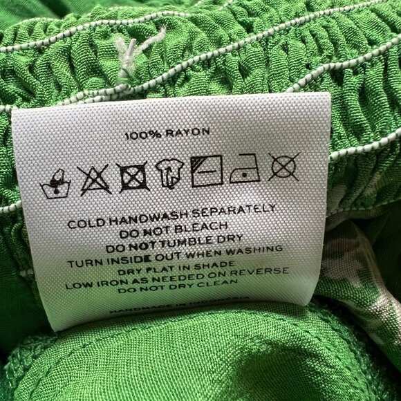 Faithfull The Brand Size L Green Floral Elsa Tie Shoulder Wide Leg Jumpsuit - Picture 15 of 16